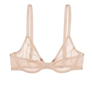 Cuup plunge bra in nude mesh - 32B